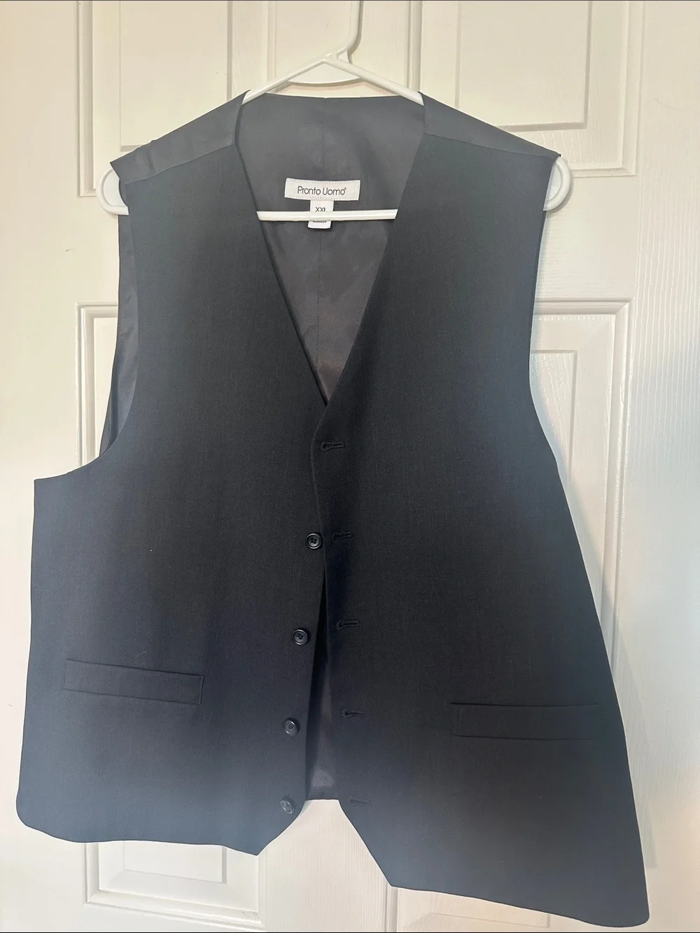 Pronto Uomo Black Men's Wool Dress Vest